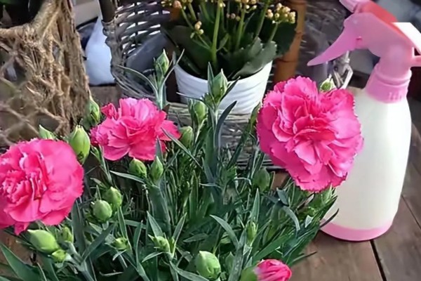 如何养殖带花苞的康乃馨，每隔7-10天浇一次水