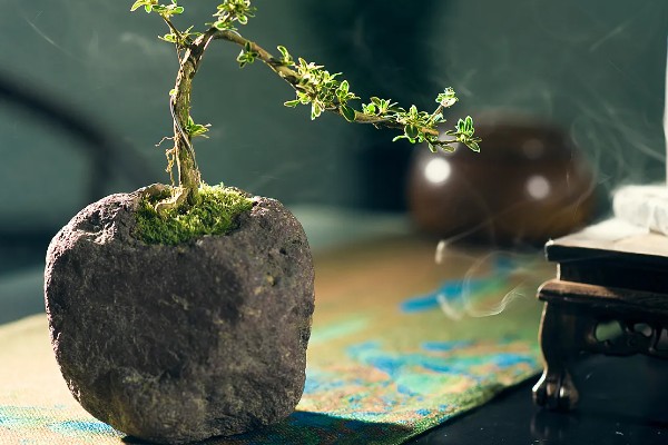 自制石头盆景的方式，一般可以用吸水石和砾石制作