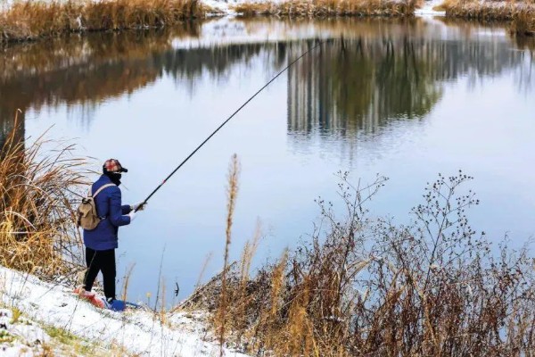 冬天选钓位的方法，向阳背风的位置是不错的选择